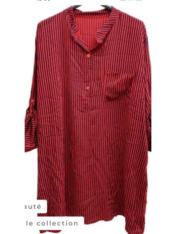 CHEMISE FINES LIGNES OVERSIZE