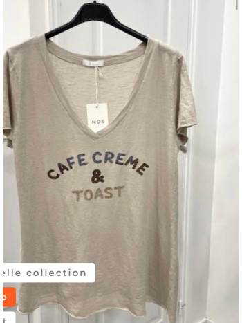 BLOUSE CAFÉ CRÈME ET TOAST