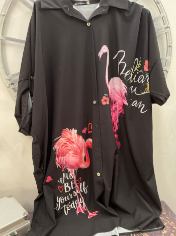 CHEMISE FLAMANT ROSE OVER