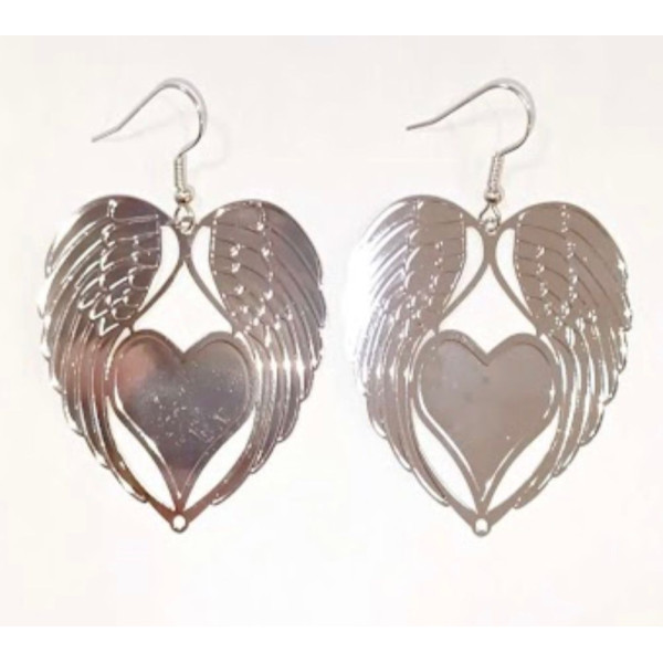 BOUCLES D’OREILLES AILES CŒUR