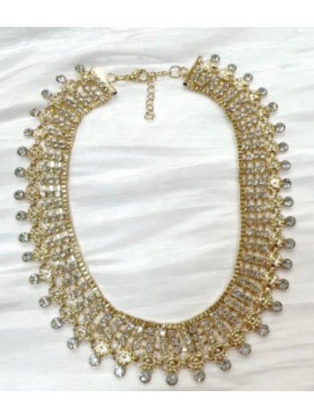 COLLIER PERLES ET STRASS