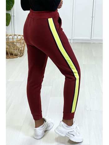 pantalon de jogging bande fluo