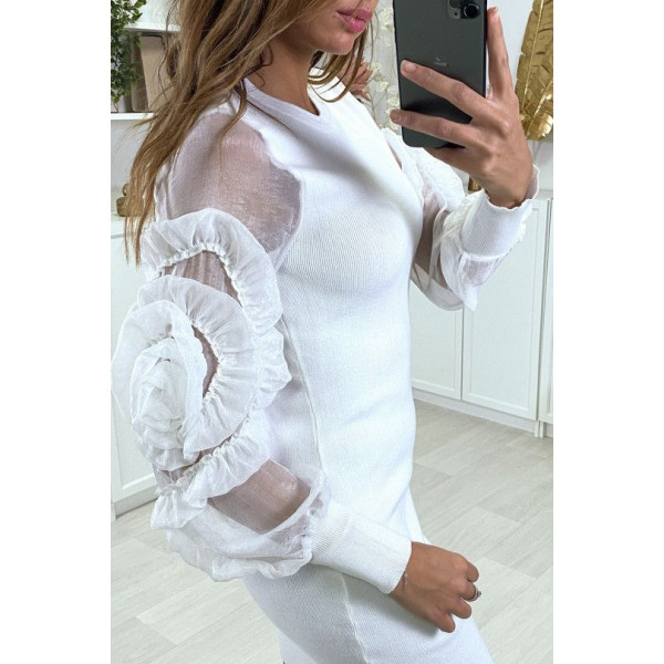 ROBE PULL ROSE DES GLACES