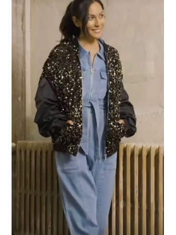 VESTE BLOUSON SEQUINS