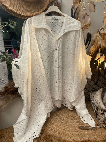 CHEMISE PONCHO LARGE BRODERIE