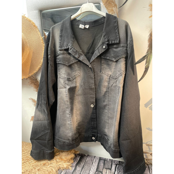 veste chemise jeans longue