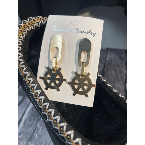 boucles d'oreilles or et argent