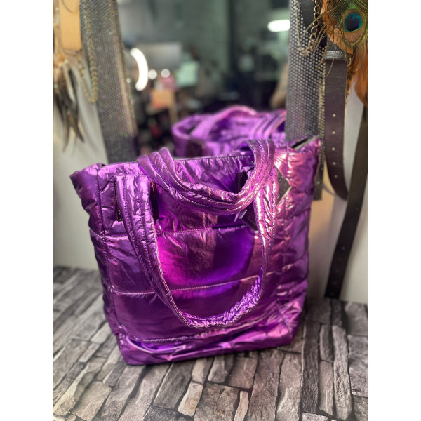 sac doudoune métal luxury grand