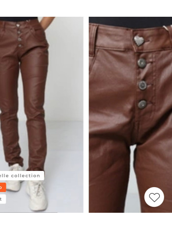 pantalon simili karo choco