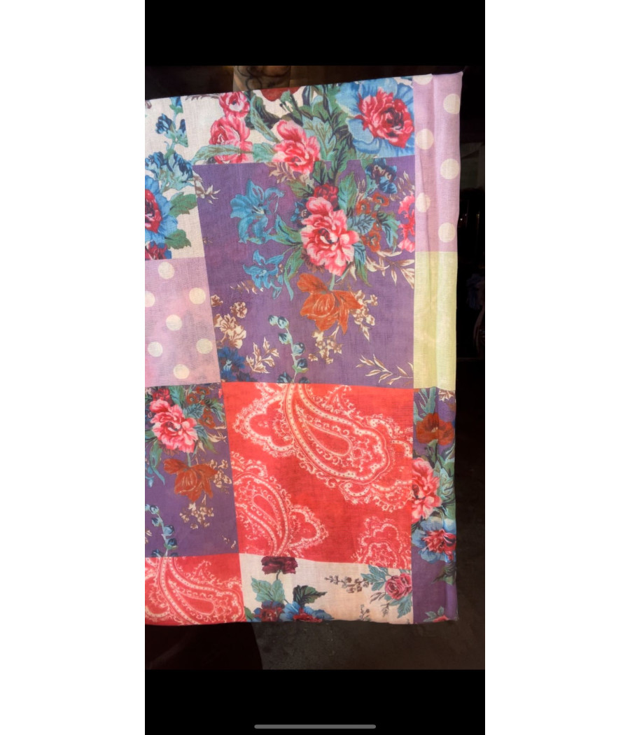 foulard pois et fleurs