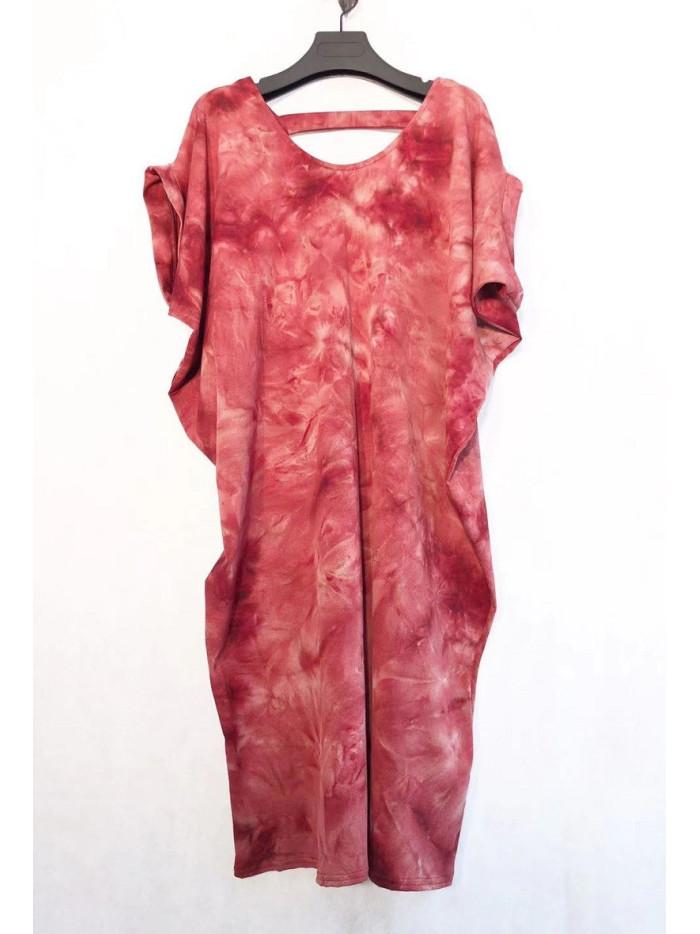 ROBE MIDI AMPLE TIE & DYE pour bateaux 