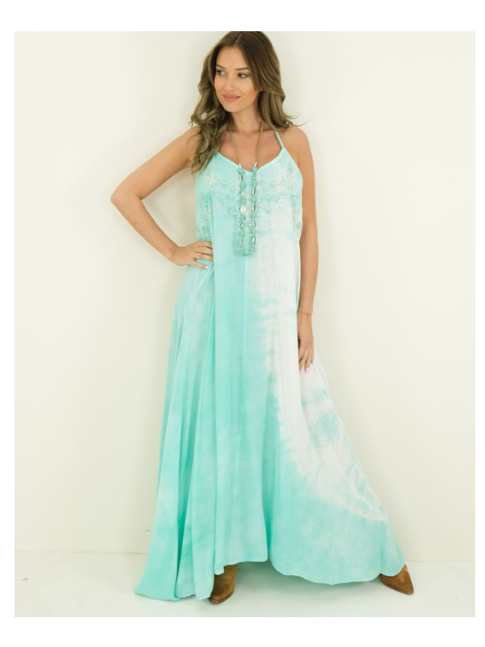 ROBE TIE & DYE - LACET DOS + SEQUIN I BELISSIMA pour bateaux 