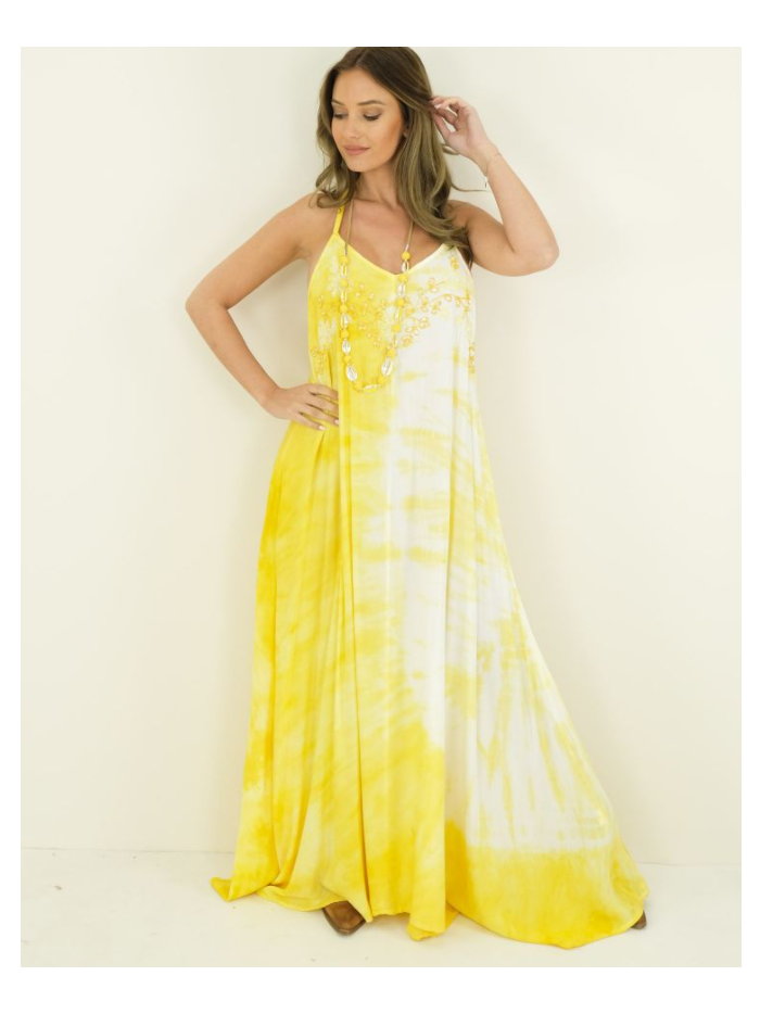 ROBE TIE & DYE - LACET DOS + SEQUIN I BELISSIMA pour bateaux 