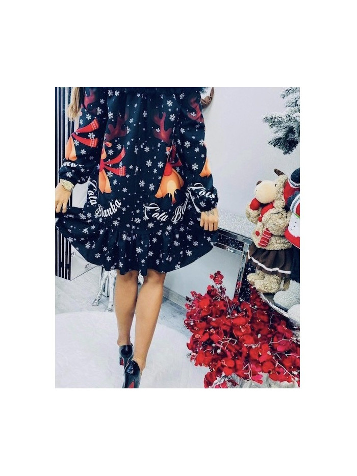 robe de noël lola avec volants et renne